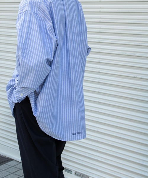 FORK&SPOON（フォークアンドスプーン）の「FORK&SPOON　オックスボタンダウンシャツ（シャツ/ブラウス・メンズ・ブラウン系その他/ブルー系その他/オフホワイト・4/5）」の14枚目の写真