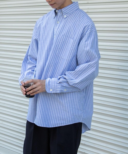 FORK&SPOON（フォークアンドスプーン）の「FORK&SPOON　オックスボタンダウンシャツ（シャツ/ブラウス・メンズ・ブラウン系その他/ブルー系その他/オフホワイト・4/5）」の15枚目の写真