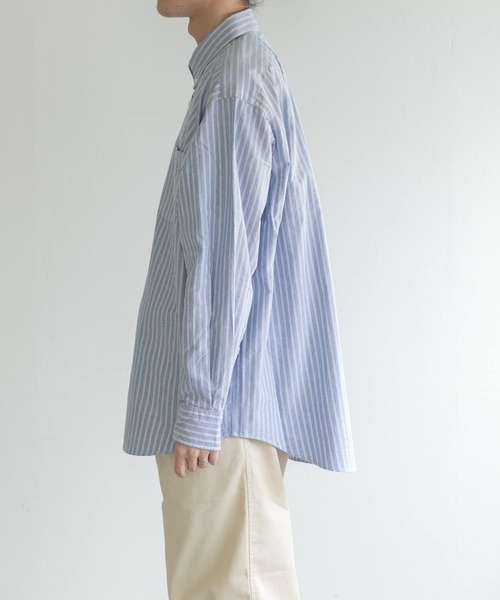 FORK&SPOON（フォークアンドスプーン）の「FORK&SPOON　オックスボタンダウンシャツ（シャツ/ブラウス・メンズ・ブラウン系その他/ブルー系その他/オフホワイト・4/5）」の21枚目の写真