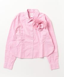 ブラウス シャツ オーガニックコットン フィット クロップドシャツ レディース GAP｜(W)オーガニックコットン ポプリン クロップド ビッグ