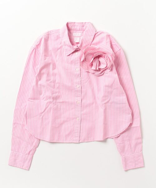 GAP(ギャップ)の「Gap × Loveshackfancy オーガニックコットン100% クロップドシャツ(シャツ/ブラウス・レディース・ブルー/ピンク・S/M/XXS/XS/L)」の10枚目の写真