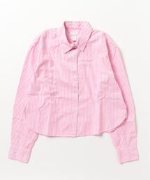 ブラウス シャツ オーガニックコットン フィット クロップドシャツ レディース GAP（ギャップ）の「Gap × Loveshackfancy オーガニックコットン