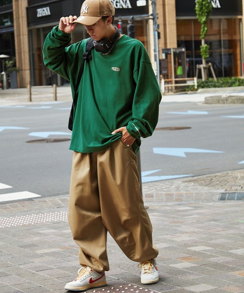 ddp（ディーディーピー）の「DDP/ディーディーピー 別注 サークルロゴ刺繍 ヘビーウェイト ビッグシルエット長袖Tシャツ（Tシャツ/カットソー・メンズ・ブラック系1/グレー系1/ブラック系2/グリーン系1/ホワイト系1/ホワイト系2・M/L）」の14枚目の写真