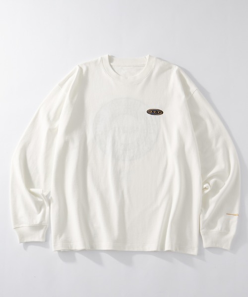 ddp（ディーディーピー）の「DDP/ディーディーピー 別注 サークルロゴ刺繍 ヘビーウェイト ビッグシルエット長袖Tシャツ（Tシャツ/カットソー・メンズ・ブラック系1/グレー系1/ブラック系2/グリーン系1/ホワイト系1/ホワイト系2・M/L）」の16枚目の写真