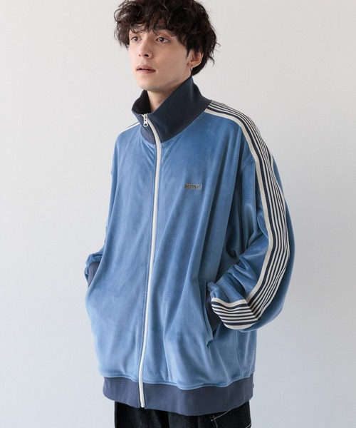 SIGNAL SPORTS（シグナルスポーツ）の「【SIGNAL SPORTS】ベロアトラックジャケット（ブルゾン・メンズ・ネイビー/ブラック/ライトブルー/ワインレッド・SMALL/MEDIUM/LARGE）」の19枚目の写真
