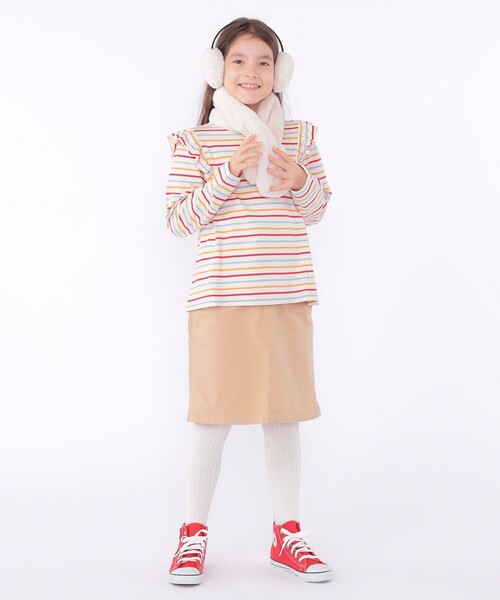 SHIPS(シップス)の「SHIPS KIDS:フェイクファー マフラー(マフラー・キッズ・ピンク/グレー系/オフホワイト・ONE SIZE)」の10枚目の写真