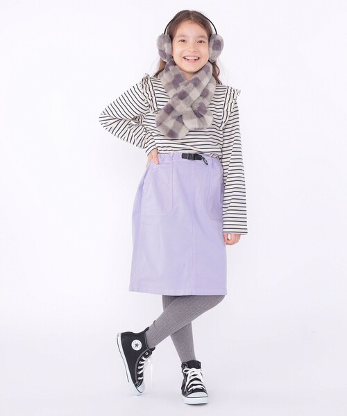 SHIPS(シップス)の「SHIPS KIDS:フェイクファー マフラー(マフラー・キッズ・ピンク/グレー系/オフホワイト・ONE SIZE)」の14枚目の写真
