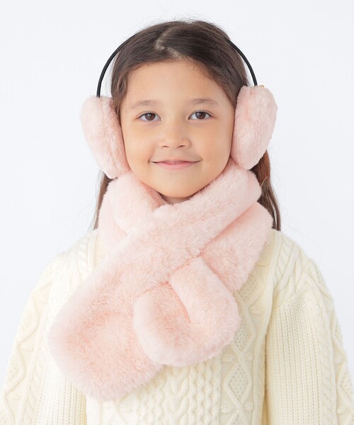 SHIPS(シップス)の「SHIPS KIDS:フェイクファー マフラー(マフラー・キッズ・ピンク/グレー系/オフホワイト・ONE SIZE)」の17枚目の写真