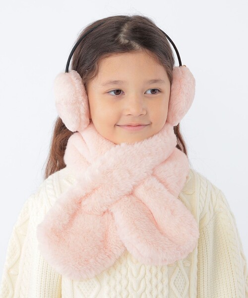 SHIPS(シップス)の「SHIPS KIDS:フェイクファー マフラー(マフラー・キッズ・ピンク/グレー系/オフホワイト・ONE SIZE)」の18枚目の写真
