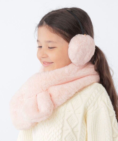 SHIPS(シップス)の「SHIPS KIDS:フェイクファー マフラー(マフラー・キッズ・ピンク/グレー系/オフホワイト・ONE SIZE)」の19枚目の写真