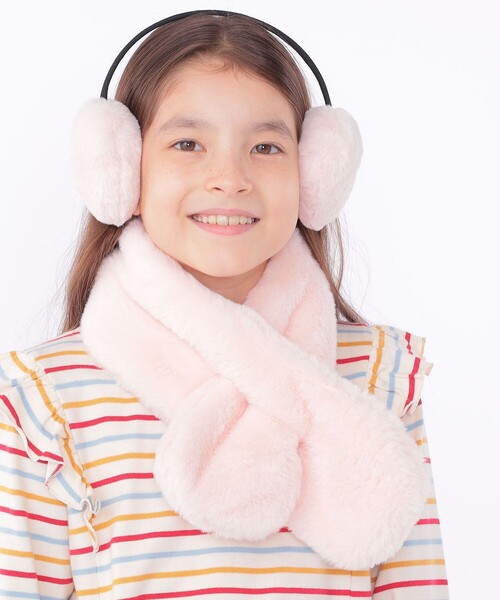SHIPS(シップス)の「SHIPS KIDS:フェイクファー マフラー(マフラー・キッズ・ピンク/グレー系/オフホワイト・ONE SIZE)」の20枚目の写真