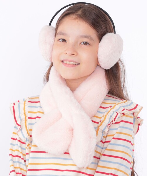 SHIPS(シップス)の「SHIPS KIDS:フェイクファー マフラー(マフラー・キッズ・ピンク/グレー系/オフホワイト・ONE SIZE)」の21枚目の写真