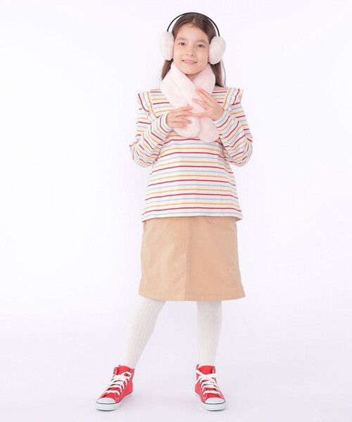 SHIPS(シップス)の「SHIPS KIDS:フェイクファー マフラー(マフラー・キッズ・ピンク/グレー系/オフホワイト・ONE SIZE)」の22枚目の写真