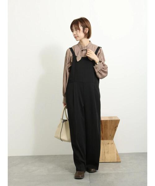 Samansa Mos2 blue（サマンサモスモスブルー）の「ストライプボウタイブラウス（シャツ/ブラウス・レディース・ベージュ/キナリ/ブラック・F）」の13枚目の写真