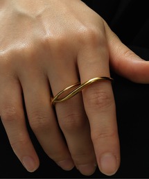 ORLEAN（オルレアン）の「【ORLEAN】 ニュアンスダブルフィンガーリング サージカルステンレス（リング）」