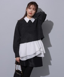 Apuweiser-riche アプワイザーリッシェ ドットニットチュニック