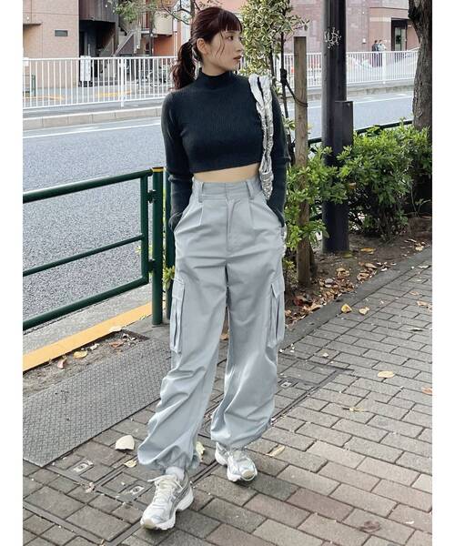 MURUA（ムルーア）の「クロップトメランジニット（ニット/セーター・レディース・レッド/ブルー/ダークグレー/その他1/その他・FREE）」の12枚目の写真