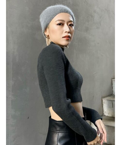 MURUA（ムルーア）の「クロップトメランジニット（ニット/セーター・レディース・レッド/ブルー/ダークグレー/その他1/その他・FREE）」の22枚目の写真