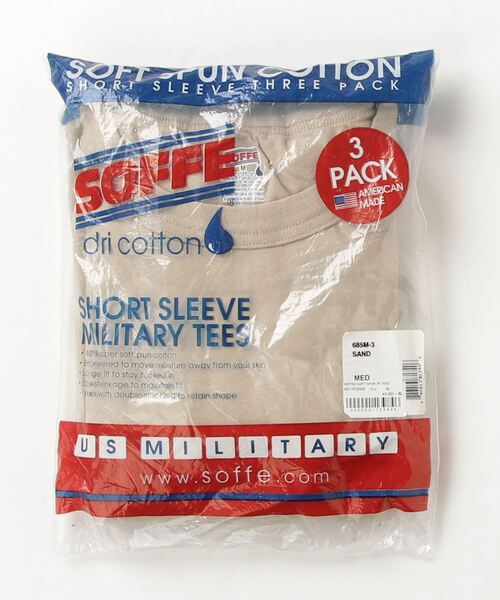 SOFFE(ソフィー)の「SOFFEE/ソフィー SOFT RINGSPUN 3P TEES ソフトリングスパン 3P Tシャツ(Tシャツ/カットソー・メンズ・サンドベージュ/タン・MEDIUM)」の1枚目の写真