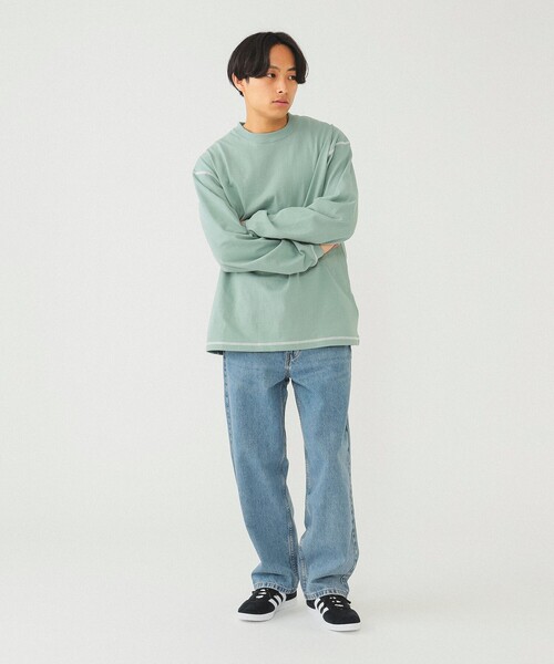 [ ] ロゴステッチクルーネックTシャツ ★大人気★ BEAMS（ビームス）の「BEAMS / ステッチ クルーネック Tシャツ