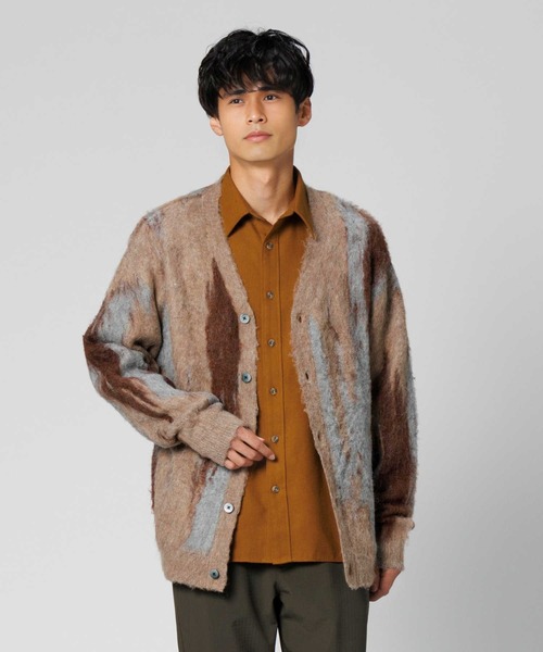 Right-on(ライトオン)の「ウール混シャギーJQDカーデ(カーディガン/ボレロ・メンズ・ブラウン/グレー/ブラック/ベージュ/チャコールグレー×ブラック・L/M/XL)」の5枚目の写真