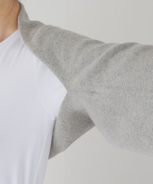 anywhere products カシミヤボレロ　グレー anywhere products カシミヤボレロ グレー - メルカリ