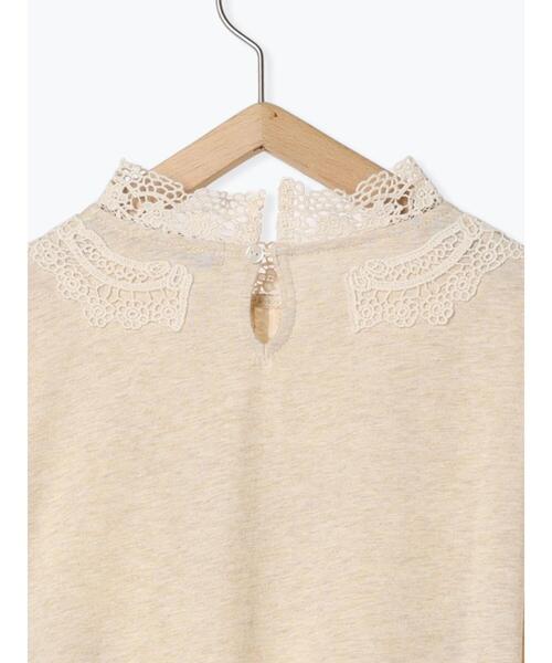 Samansa Mos2（サマンサ モスモス）の「パーツレース貼りカットソー（Tシャツ/カットソー・レディース・オフホワイト/ブラック/ベージュ・F）」の12枚目の写真