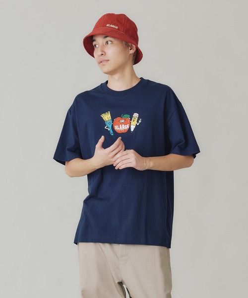 XLARGE（エクストララージ）の「PAINT LOGO S/S TEE（Tシャツ/カットソー・メンズ・ホワイト/ブラック/ネイビー・S/M/L/XL）」の7枚目の写真