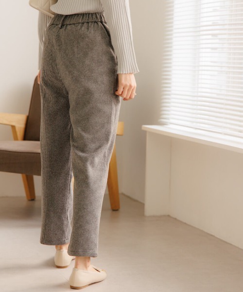 flower(フラワー)の「チェックフリルテーパードパンツ(その他パンツ・レディース・ブラック/ブラウン・FREE)」の5枚目の写真