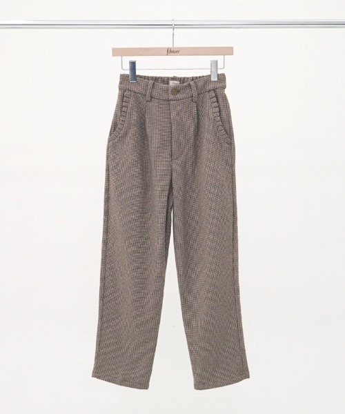 flower(フラワー)の「チェックフリルテーパードパンツ(その他パンツ・レディース・ブラック/ブラウン・FREE)」の15枚目の写真