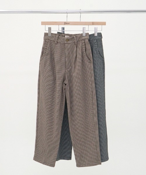 flower(フラワー)の「チェックフリルテーパードパンツ(その他パンツ・レディース・ブラック/ブラウン・FREE)」の17枚目の写真
