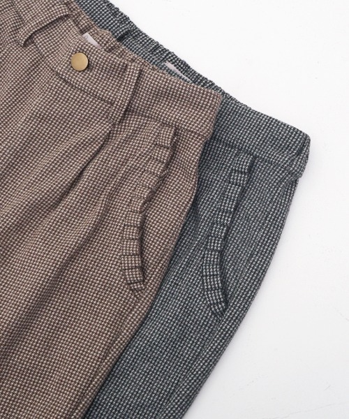 flower(フラワー)の「チェックフリルテーパードパンツ(その他パンツ・レディース・ブラック/ブラウン・FREE)」の18枚目の写真