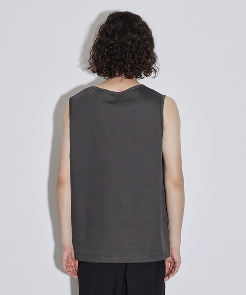 tk.TAKEO KIKUCHI（ティーケータケオキクチ）の「ハイゲージスムースタンクトップ（Tシャツ/カットソー・メンズ・チャコールグレー/ブラック/ホワイト・03/02）」の7枚目の写真