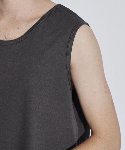 tk.TAKEO KIKUCHI（ティーケータケオキクチ）の「ハイゲージスムースタンクトップ（Tシャツ/カットソー・メンズ・チャコールグレー/ブラック/ホワイト・03/02）」の9枚目の写真