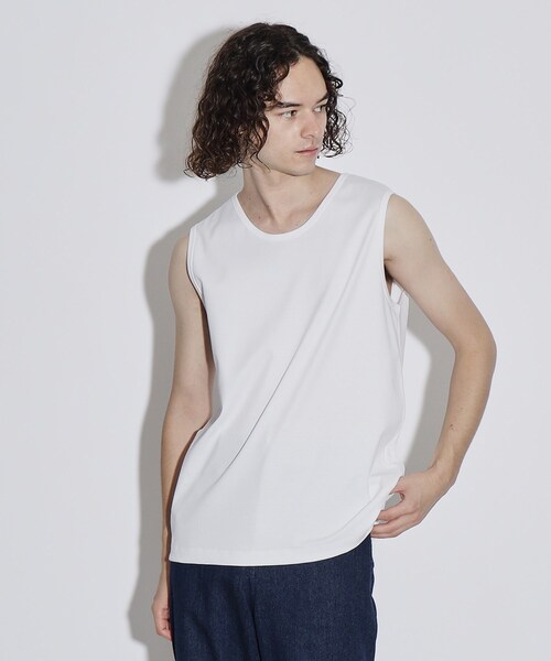 tk.TAKEO KIKUCHI（ティーケータケオキクチ）の「ハイゲージスムースタンクトップ（Tシャツ/カットソー・メンズ・チャコールグレー/ブラック/ホワイト・03/02）」の13枚目の写真