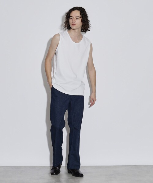 tk.TAKEO KIKUCHI（ティーケータケオキクチ）の「ハイゲージスムースタンクトップ（Tシャツ/カットソー・メンズ・チャコールグレー/ブラック/ホワイト・03/02）」の14枚目の写真