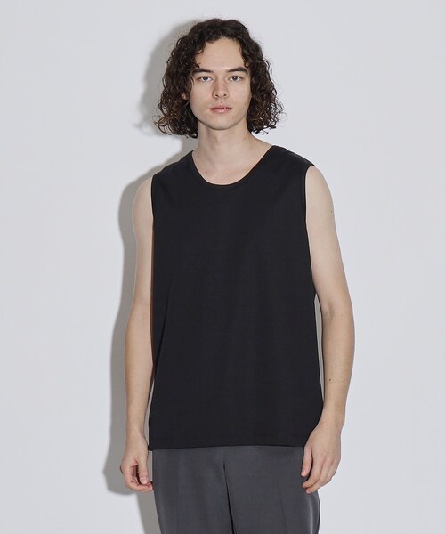 tk.TAKEO KIKUCHI（ティーケータケオキクチ）の「ハイゲージスムースタンクトップ（Tシャツ/カットソー・メンズ・チャコールグレー/ブラック/ホワイト・03/02）」の16枚目の写真