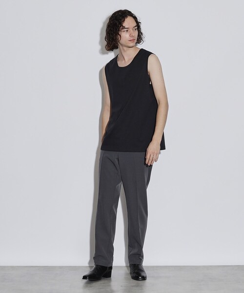 tk.TAKEO KIKUCHI（ティーケータケオキクチ）の「ハイゲージスムースタンクトップ（Tシャツ/カットソー・メンズ・チャコールグレー/ブラック/ホワイト・03/02）」の18枚目の写真