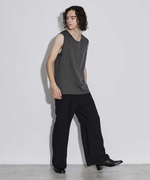 tk.TAKEO KIKUCHI（ティーケータケオキクチ）の「ハイゲージスムースタンクトップ（Tシャツ/カットソー・メンズ・チャコールグレー/ブラック/ホワイト・03/02）」の22枚目の写真