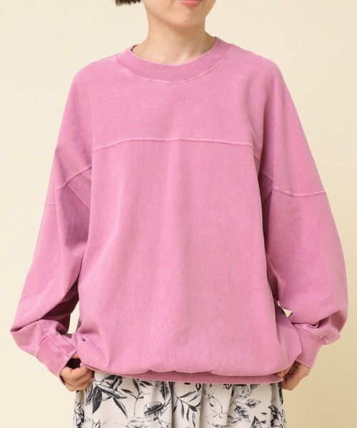 RNA-N（アールエヌエーエヌ）の「M2178 ピグメントダイフットボールT（Tシャツ/カットソー・レディース・ピンク/キナリ/ブラック/ブルー・MEDIUM）」の4枚目の写真