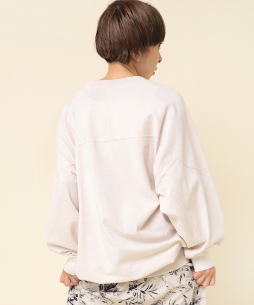 RNA-N（アールエヌエーエヌ）の「M2178 ピグメントダイフットボールT（Tシャツ/カットソー・レディース・ピンク/キナリ/ブラック/ブルー・MEDIUM）」の14枚目の写真