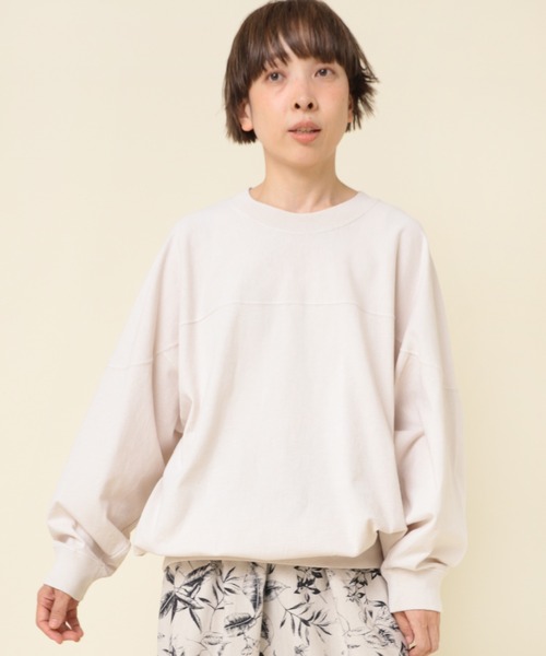 RNA-N（アールエヌエーエヌ）の「M2178 ピグメントダイフットボールT（Tシャツ/カットソー・レディース・ピンク/キナリ/ブラック/ブルー・MEDIUM）」の12枚目の写真