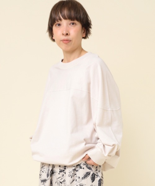 RNA-N（アールエヌエーエヌ）の「M2178 ピグメントダイフットボールT（Tシャツ/カットソー・レディース・ピンク/キナリ/ブラック/ブルー・MEDIUM）」の6枚目の写真