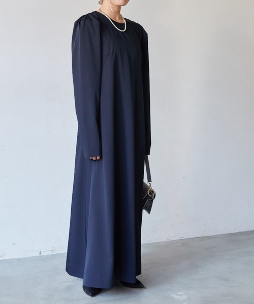 セール】バックカラーナローワンピース/オケージョン