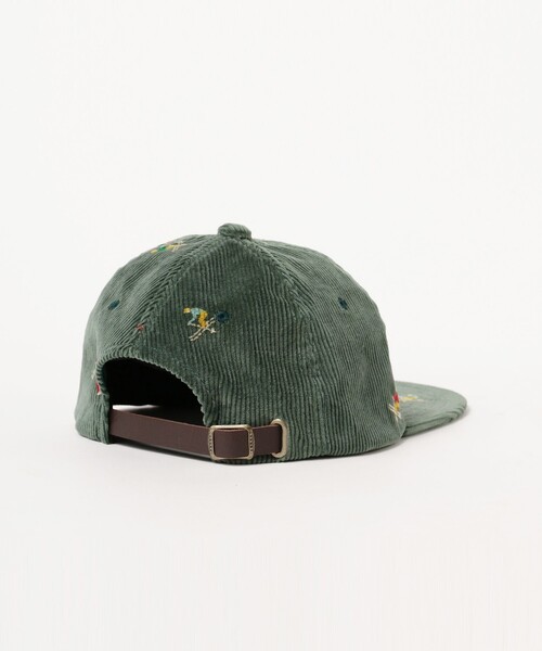 BEAMS PLUS（ビームスプラス）の「6パネル コーデュロイスキーヤーエンブロイダリープリント（キャップ・メンズ・ライトブラウン/グリーン・ONE SIZE）」の7枚目の写真