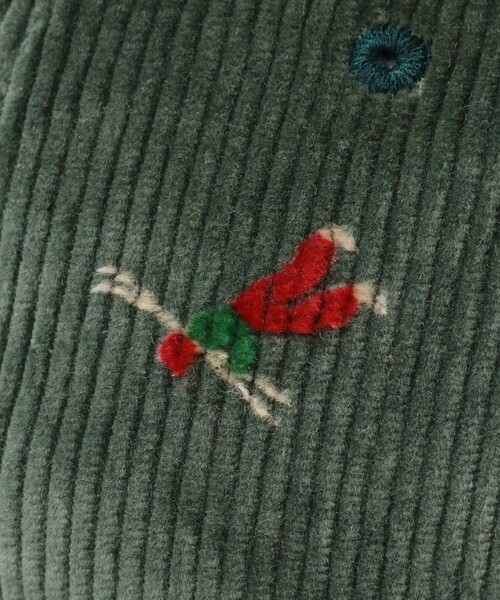 BEAMS PLUS（ビームスプラス）の「6パネル コーデュロイスキーヤーエンブロイダリープリント（キャップ・メンズ・ライトブラウン/グリーン・ONE SIZE）」の8枚目の写真