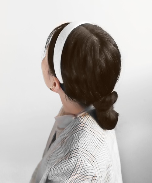 ANEMONE（アネモネ）の「リブワイドカチューシャ（カチューシャ・レディース・ブラック/アイボリー/ベージュ・FREE）」の2枚目の写真