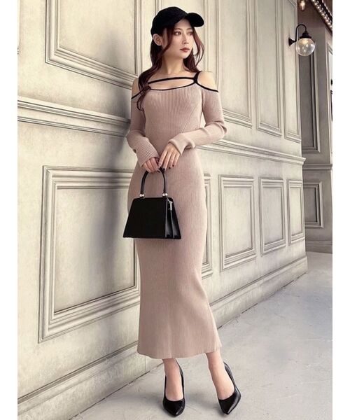 RESEXXY（リゼクシー）の「ストリングデザインタイトニットワンピース（ワンピース・レディース・ブラック/その他1/ブルー・SMALL/MEDIUM）」の13枚目の写真