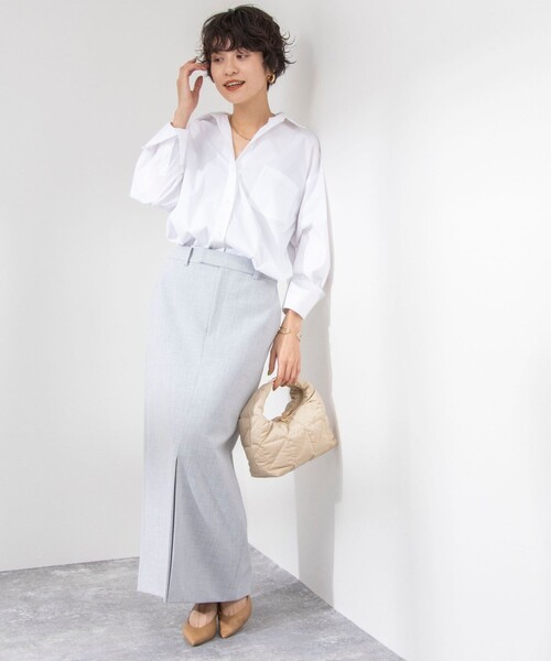 新品【NOLLEY'S 】グレー タイトスカート NOLLEY'S（ノーリーズ）の「ウォッシャブルエアボールタイト