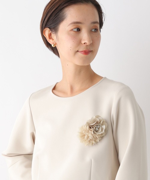 LEPSIM（レプシィム）の「【入卒式／セレモニー】配色コサージュ　993827（ブローチ/コサージュ・レディース・ベージュ/グレー/ネイビー・ONE SIZE）」の3枚目の写真